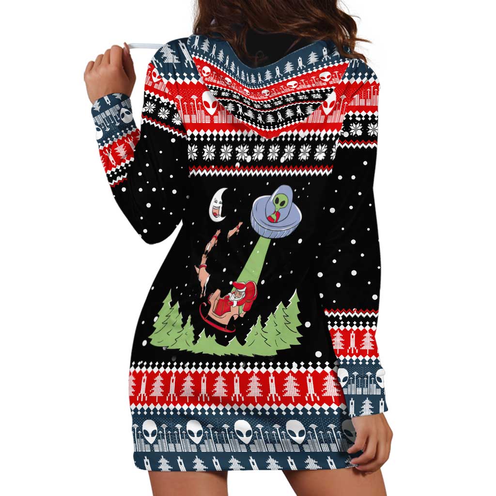 Alien Christmas Hoodie Dress Xmas Holiday Patterns TS04