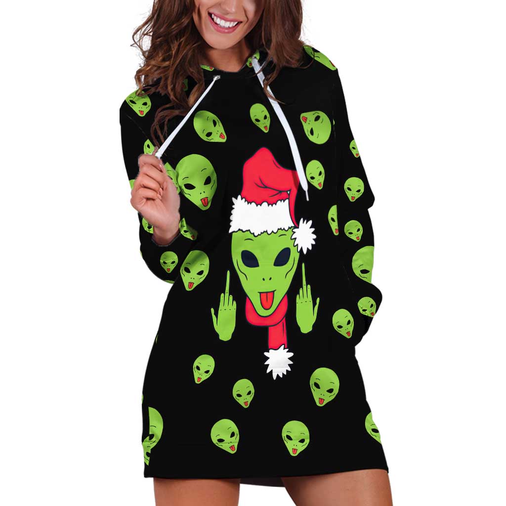 Alien Christmas Hoodie Dress Xmas Holiday Patterns TS04