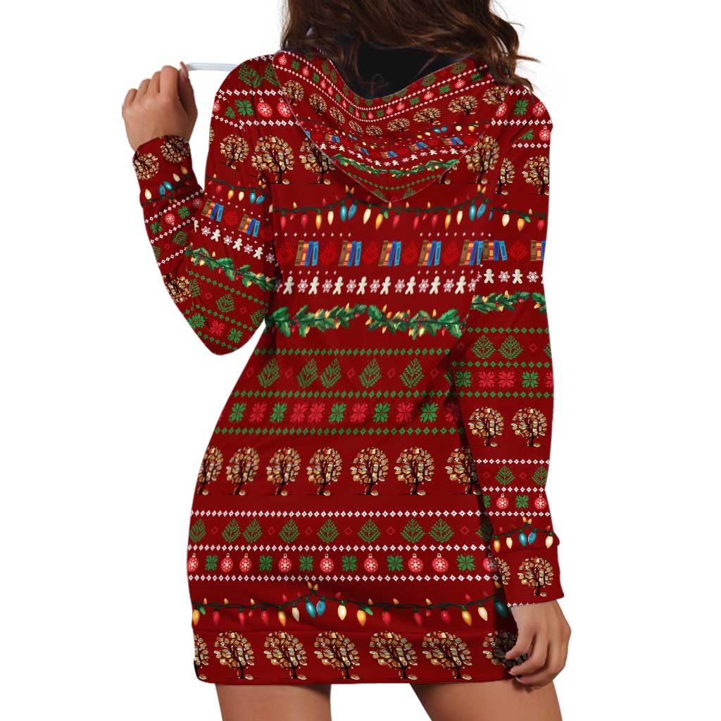 All I Want For Christmas Is Books Christmas Hoodie Dress Xmas Holiday Patterns TS04