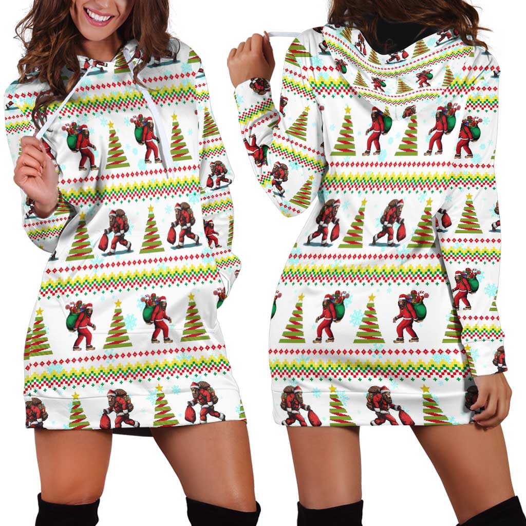 Amazing Bigfoot Christmas Hoodie Dress Xmas Holiday Patterns TS04
