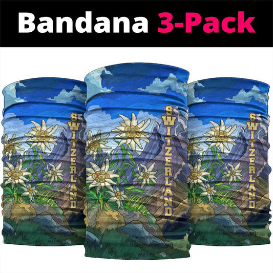 Edelweiss Flower Switzerland Mountain Neck Gaiter TS04