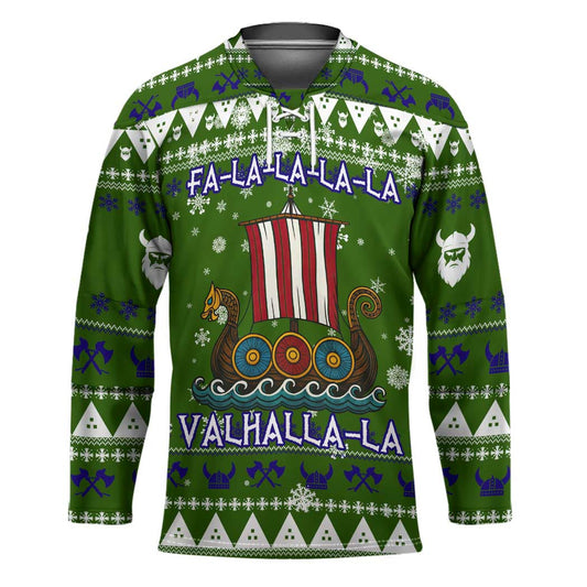 Amazing Viking Christmas Hockey Jersey Xmas Holiday Patterns TS04