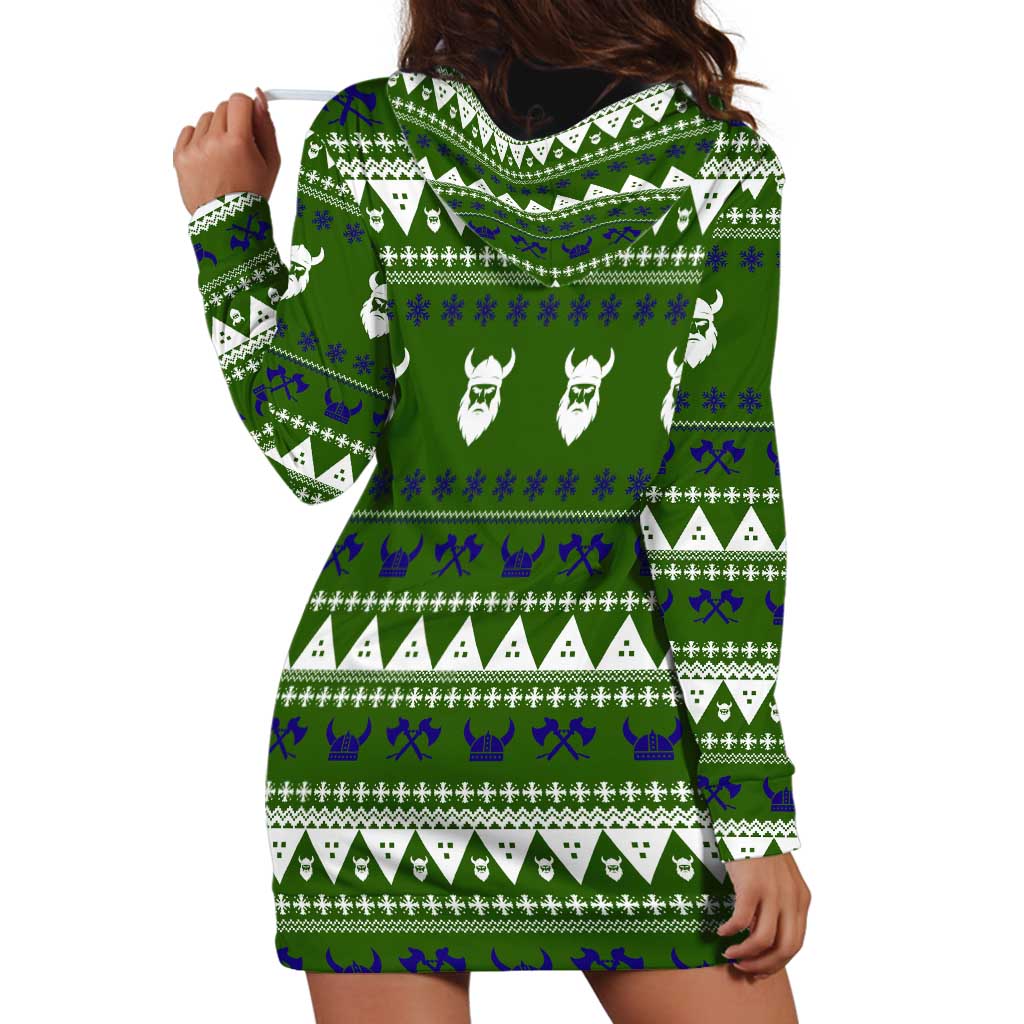 Amazing Viking Christmas Hoodie Dress Xmas Holiday Patterns TS04