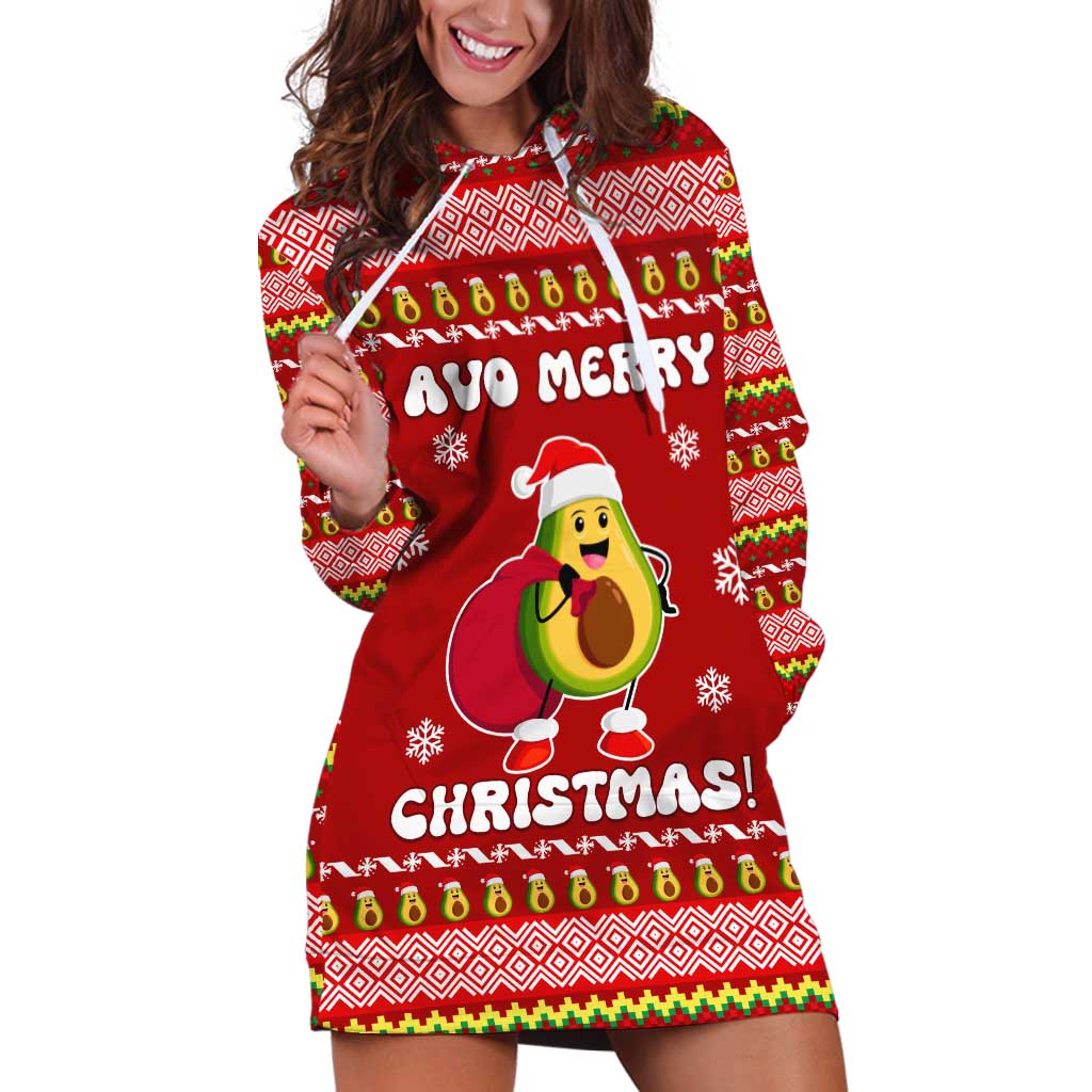 Avo Merry Christmas Hoodie Dress Xmas Holiday Patterns TS04