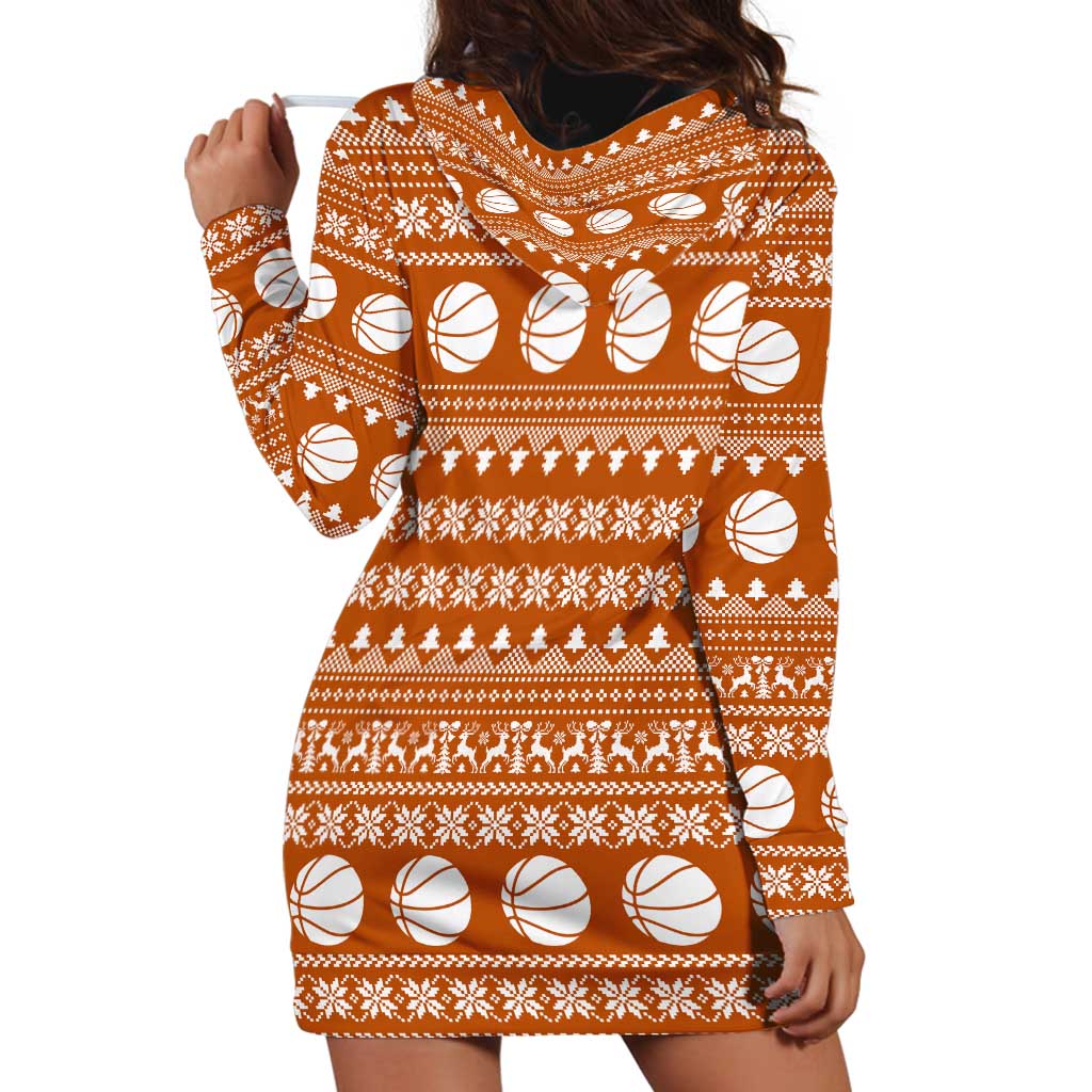 Basketball Santa Claus Christmas Hoodie Dress Xmas Holiday Patterns TS04