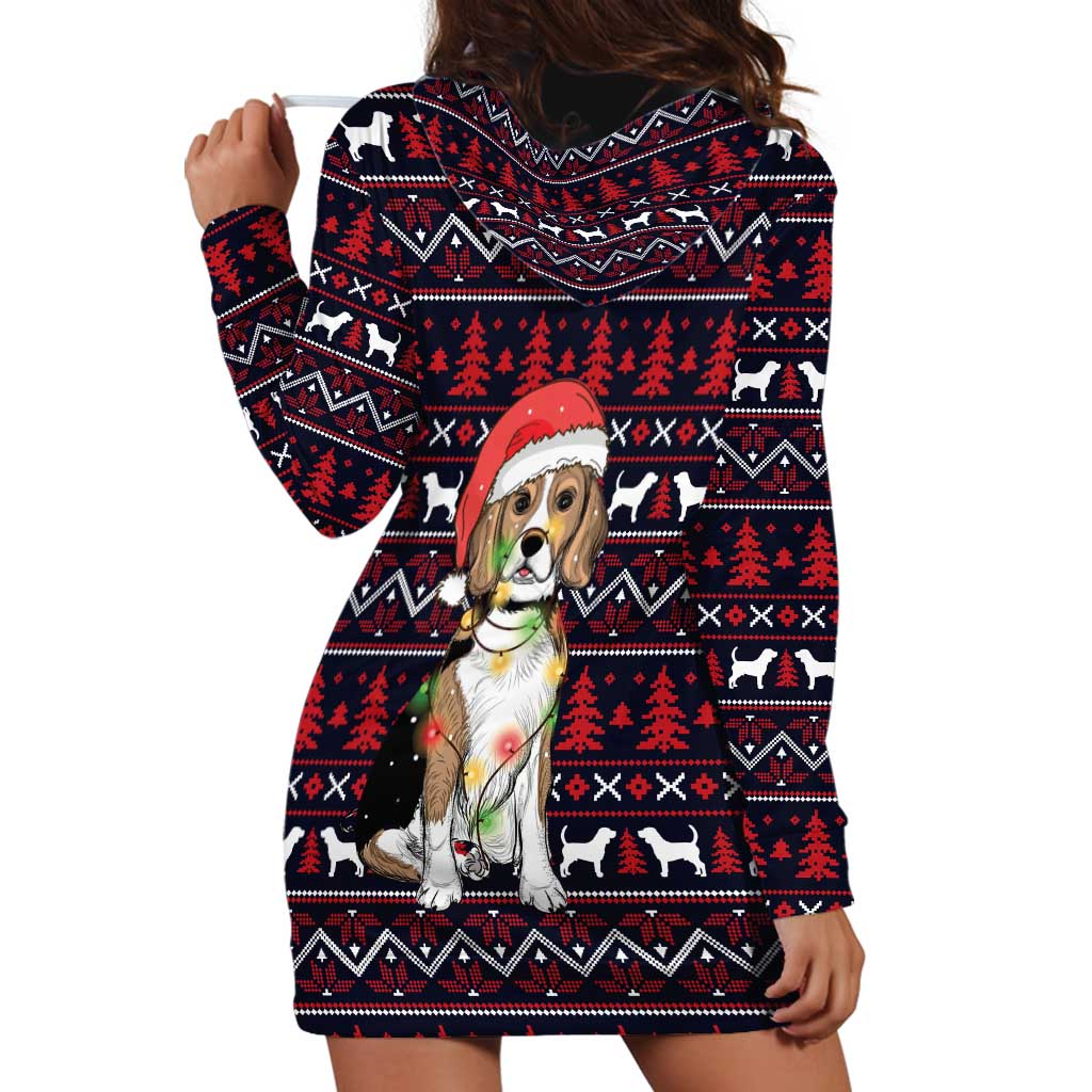 Beagle Dog They Know When You Have Snacks Christmas Hoodie Dress Xmas Holiday Patterns TS04