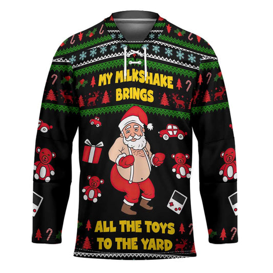 My Milkshake Bring Christmas Design Hockey Jersey Xmas Holiday Patterns TS04