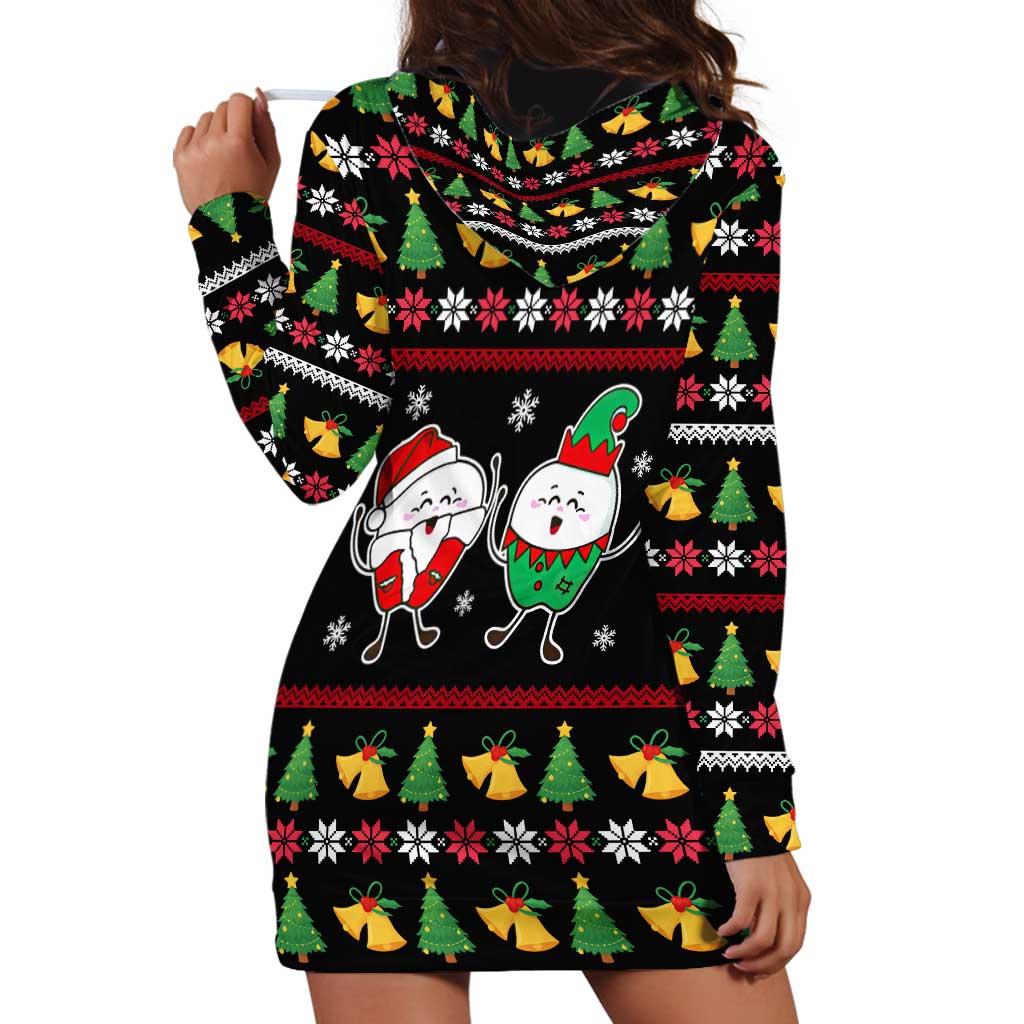 My Two Front Teeth Christmas Design Hoodie Dress Xmas Holiday Patterns TS04