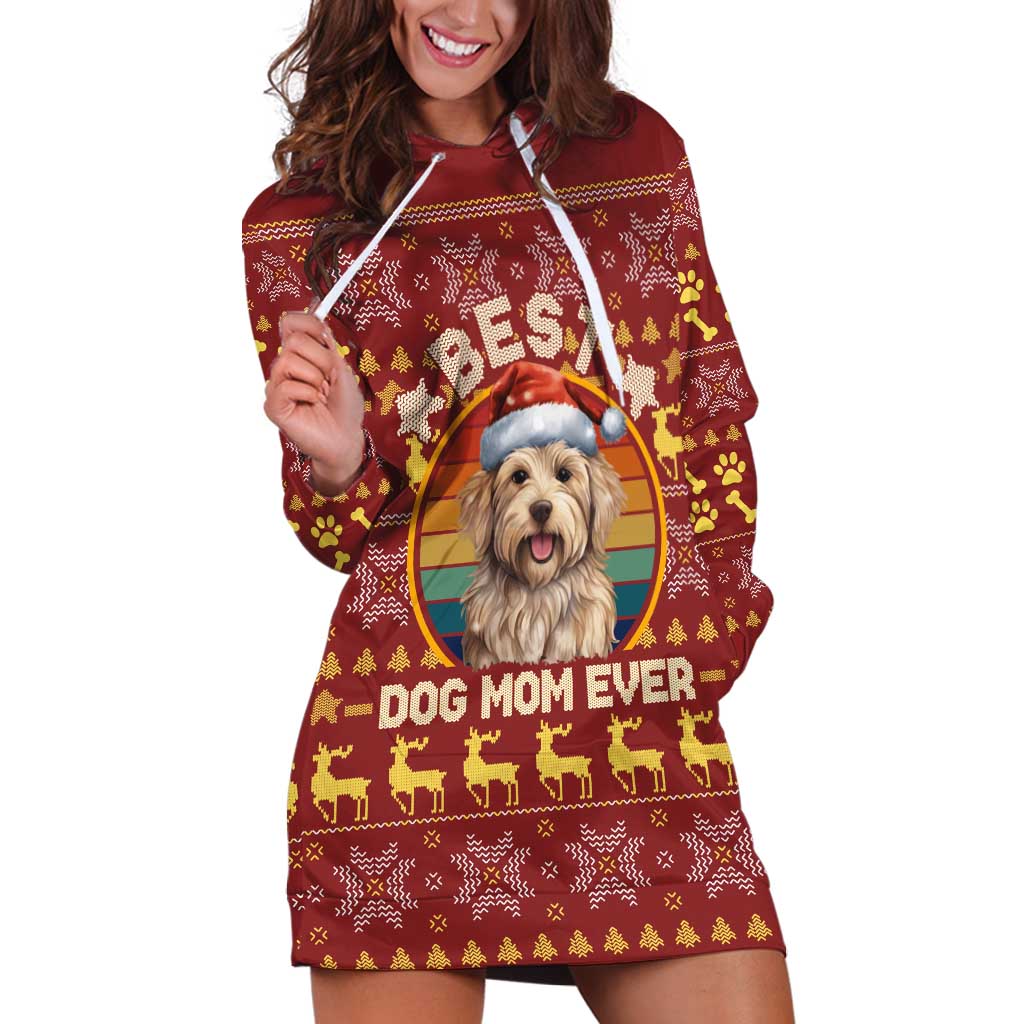 Havanese Best Dog Mom Christmas Hoodie Dress Xmas Holiday Patterns TS04