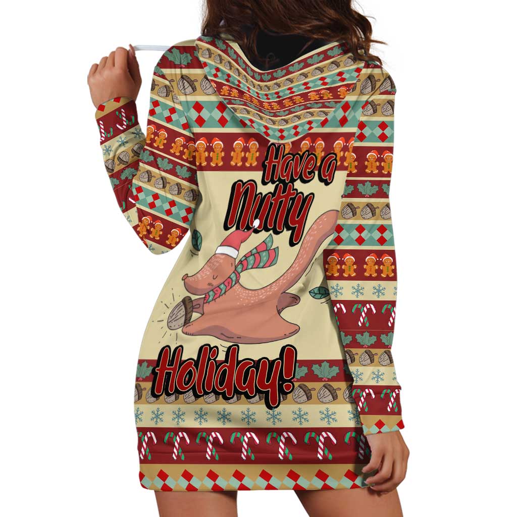 Have A Nutty Holiday Christmas Christmas Hoodie Dress Xmas Holiday Patterns TS04