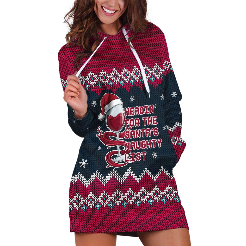 Headin For Santas Naughty Christmas Christmas Hoodie Dress Xmas Holiday Patterns TS04