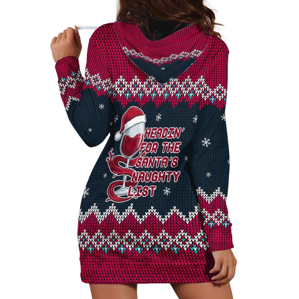 Headin For Santas Naughty Christmas Christmas Hoodie Dress Xmas Holiday Patterns TS04