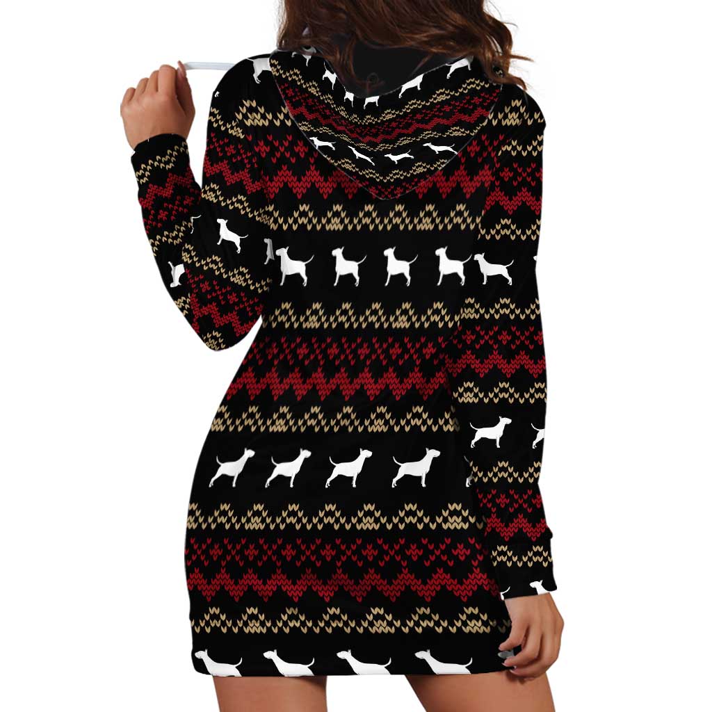 Christmas Bull Dog Terrier Hoodie Dress Xmas Holiday Patterns TS04