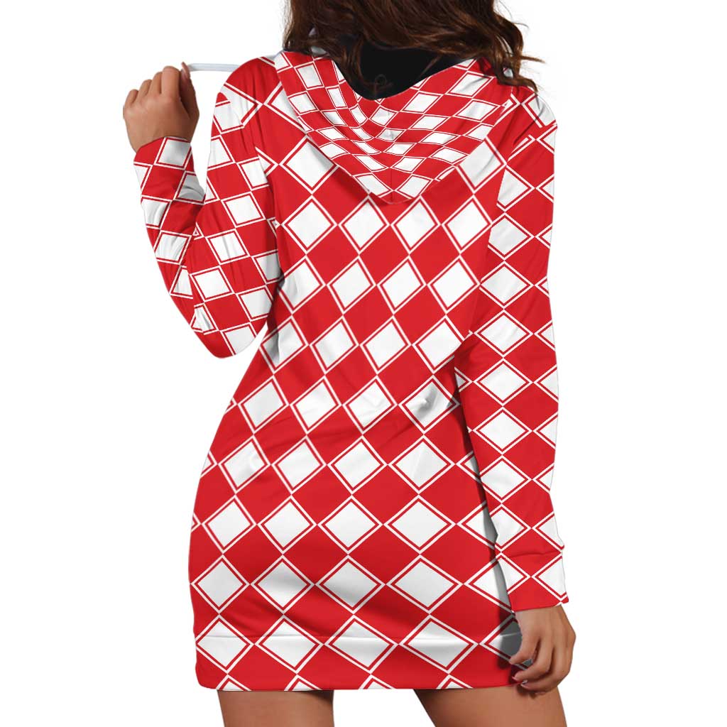 Christmas Butterfly Wreath Hoodie Dress Xmas Holiday Patterns TS04