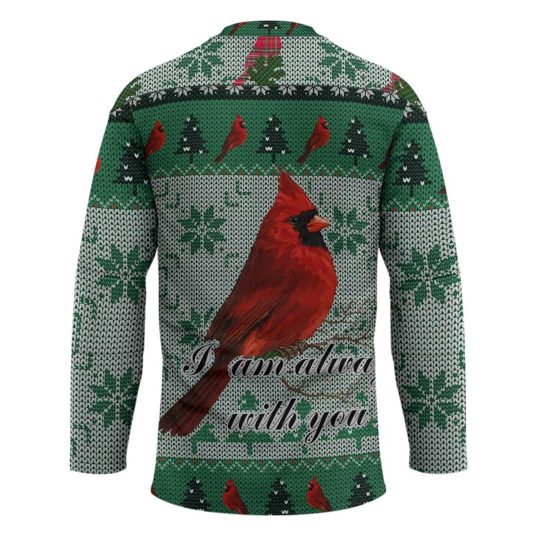 Cardinal I am Always With You Christmas Hockey Jersey Xmas Holiday Patterns TS04
