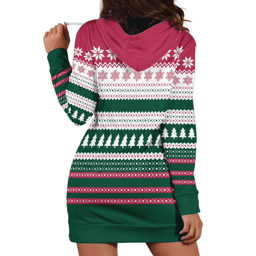 Christmas Cookies Bite Me Hoodie Dress with Gingerbread Man Candy Canes and Snowflake Tree TS04