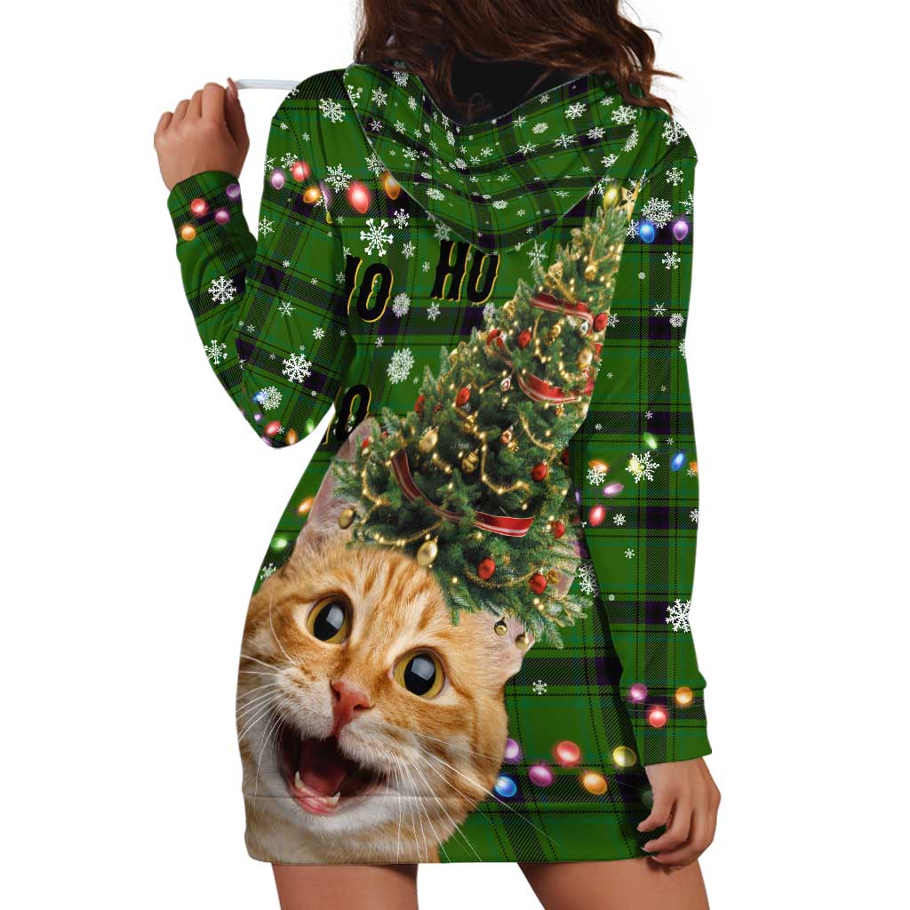 Cat Christmas Tree Hoodie Dress Xmas Holiday Patterns TS04
