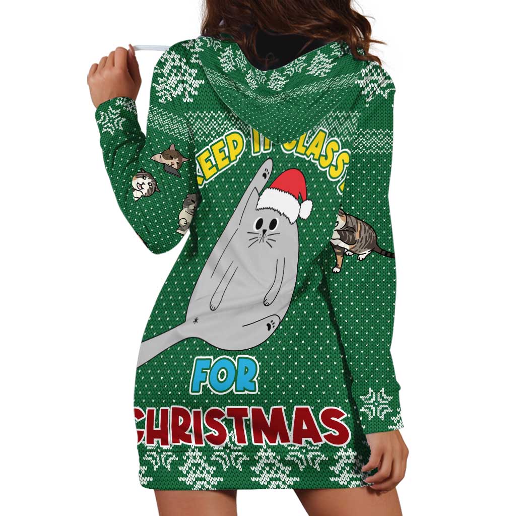 Cat Keep It Classy Christmas Hoodie Dress Xmas Holiday Patterns TS04