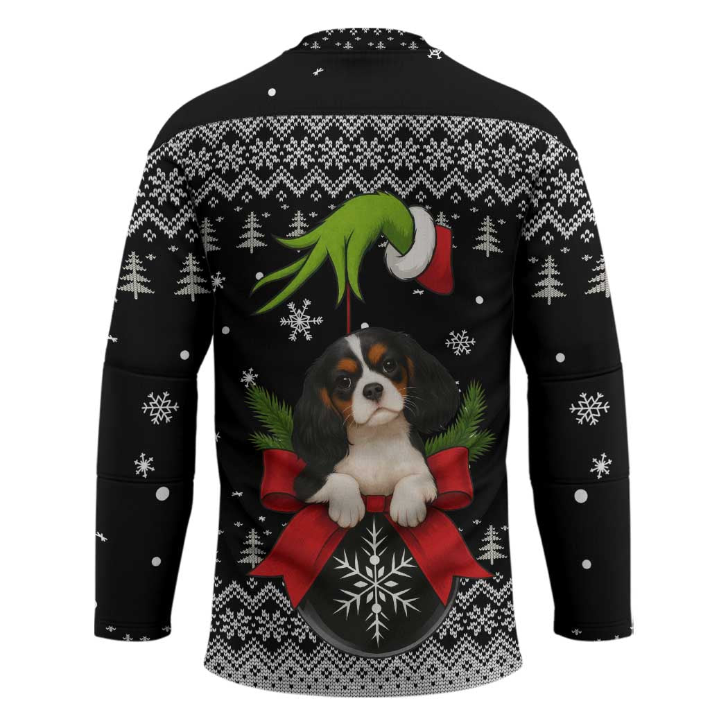 Cavalier King Charles Spaniel Xmas Ball Christmas Hockey Jersey Xmas Holiday Patterns TS04