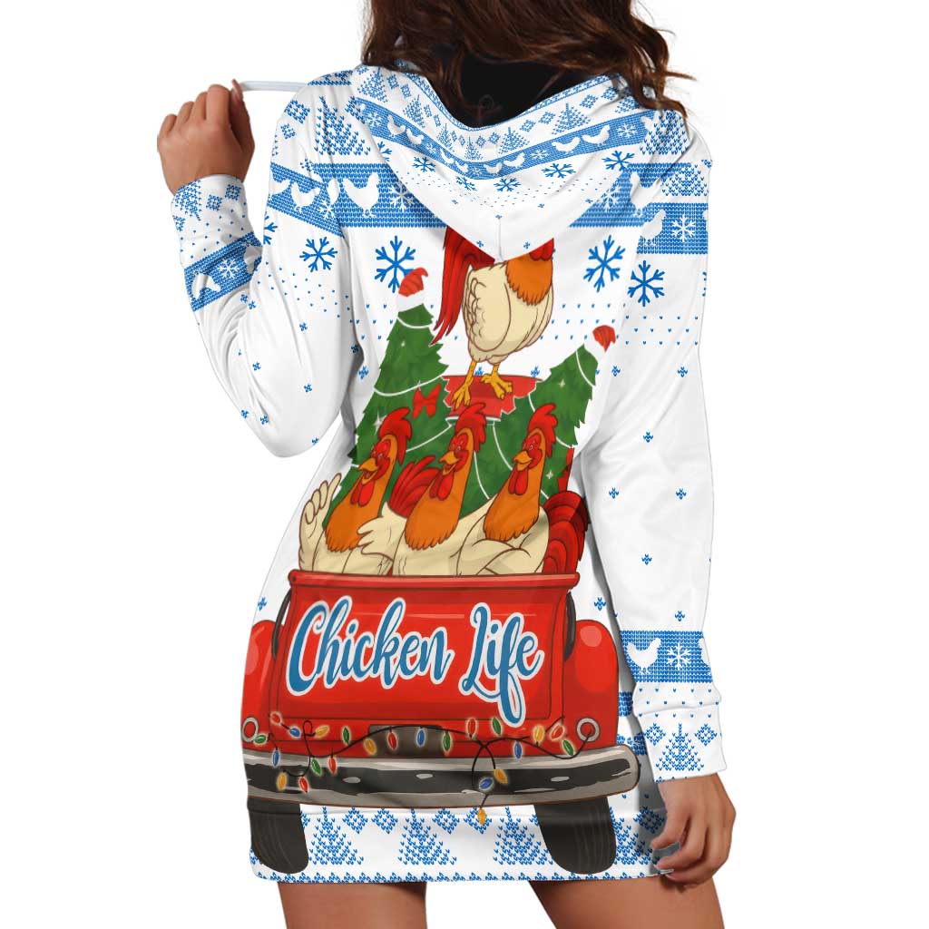 Chicken Life Christmas Hoodie Dress Xmas Holiday Patterns TS04