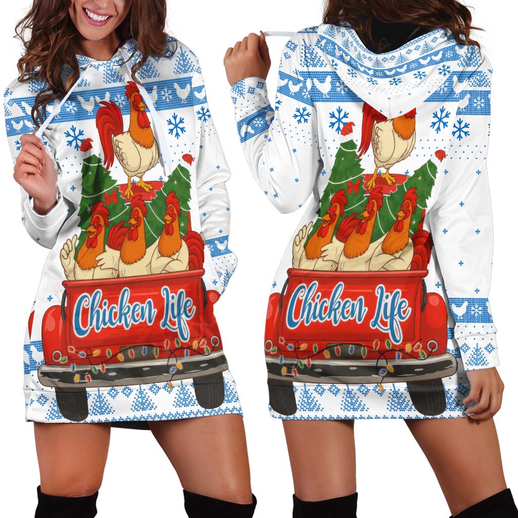 Chicken Life Christmas Hoodie Dress Xmas Holiday Patterns TS04