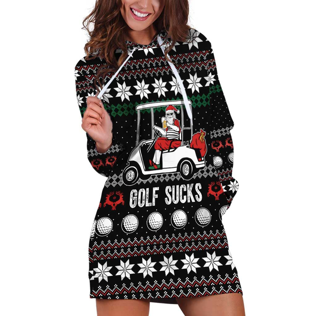 Golf Sucks Christmas Hoodie Dress Xmas Holiday Patterns TS04