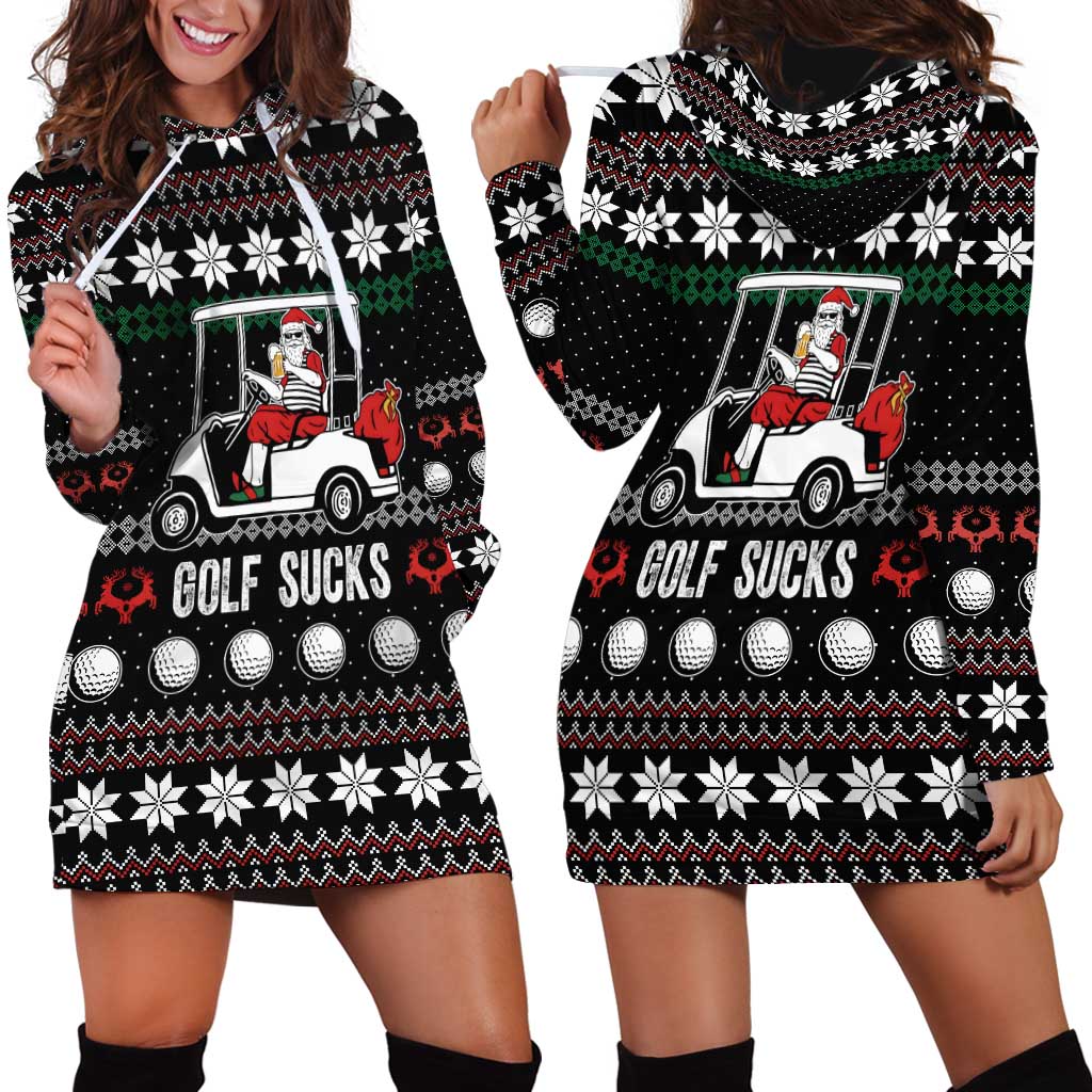 Golf Sucks Christmas Hoodie Dress Xmas Holiday Patterns TS04