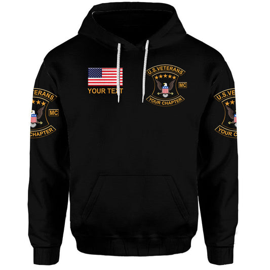 Custom U.S. Veterans Motorcycle Club Hoodie USVMC Simplified Version LT8
