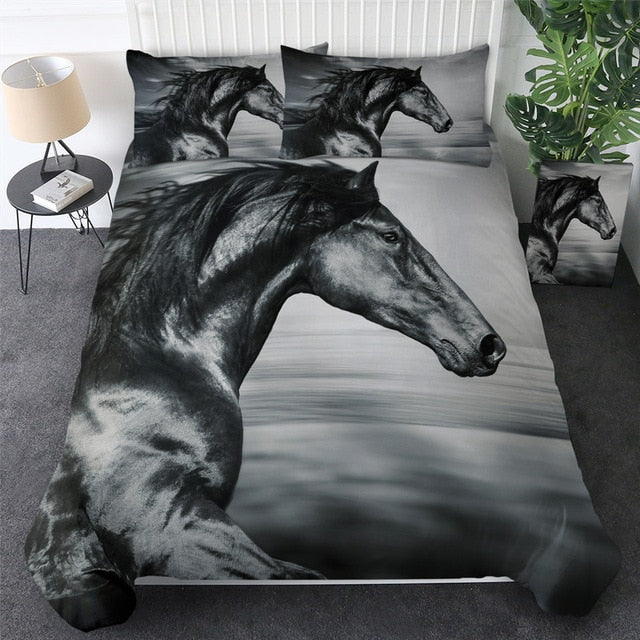 Native American Horses 3D Dusty Lightning Printed Bedding Set LT10
