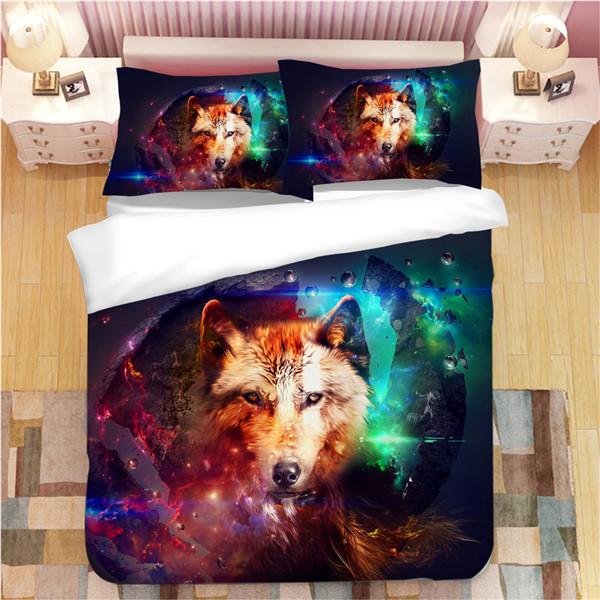 Native American Howling Wolves Under Moonlight Bedding Set LT10
