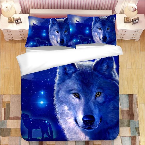 Native American Howling Wolves Under Moonlight Bedding Set LT10