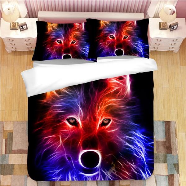 Native American Howling Wolves Under Moonlight Bedding Set LT10