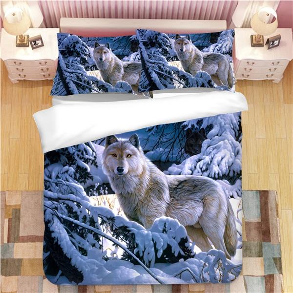 Native American Howling Wolves Under Moonlight Bedding Set LT10