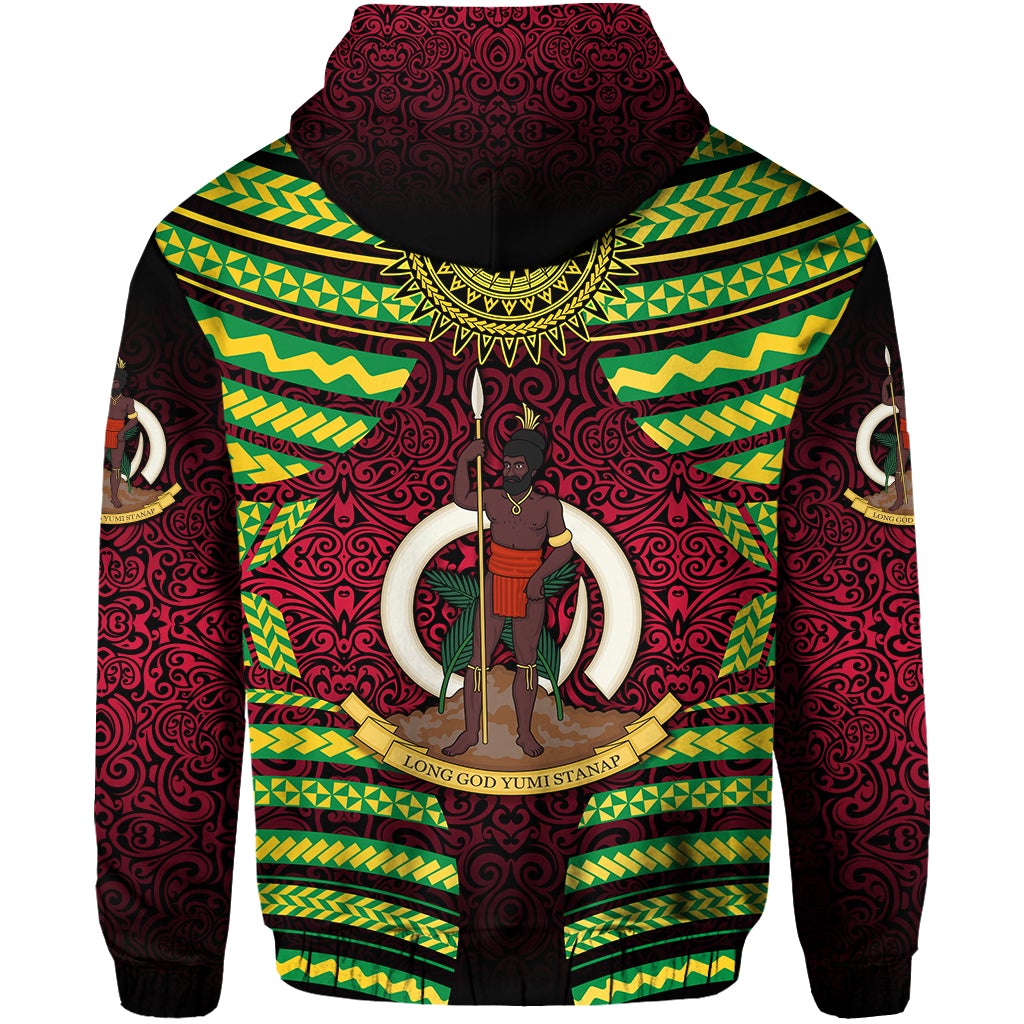 Custom Vanuatu Special Independence Anniversary Hoodie Creative Style Gradient Red LT8