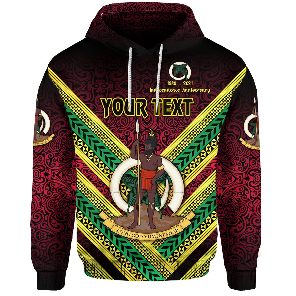 Custom Vanuatu Special Independence Anniversary Hoodie Creative Style Gradient Red LT8