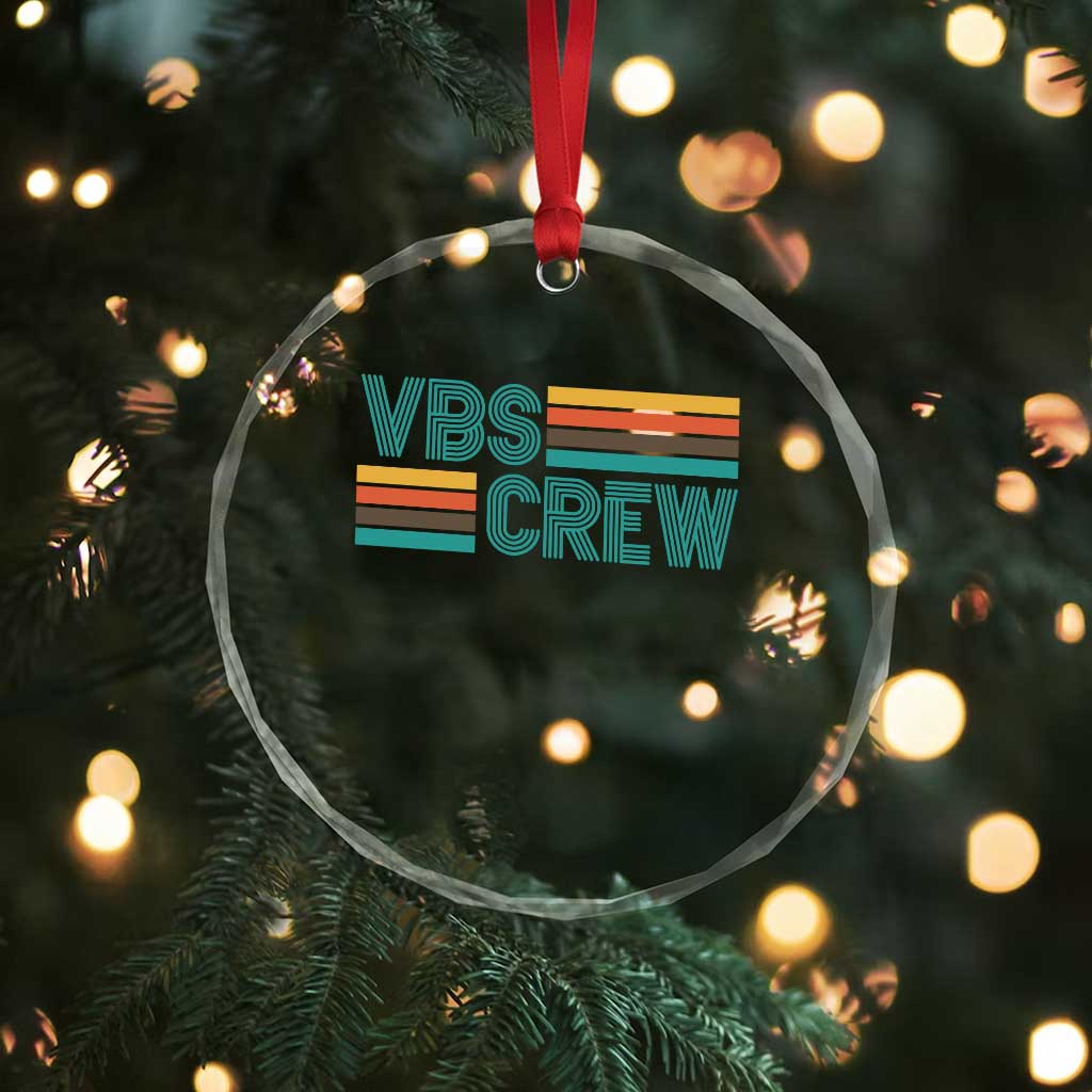 VBS Crew Crystal Glass Ornament Vacation Bible School Church Camp Retro Vintage TS10