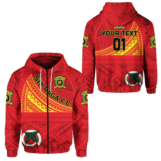 Custom Vanuatu Sia Raga Football Club Zip Hoodie Original Style LT8